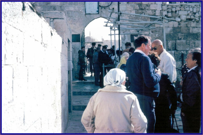 We had to go through a security checkpoint at the Mughrabi Gate leading to Temple Mount